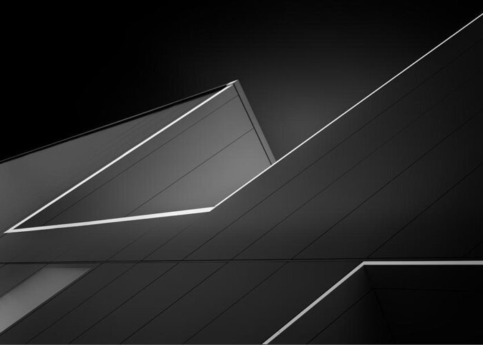 Architecture Greeting Card featuring the photograph Conspiracy Of Lines by Jeroen Van De Wiel