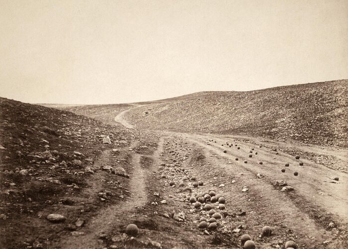 1855 Greeting Card featuring the photograph Crimean War Valley Of Death by Granger