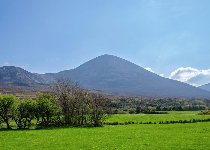 Croagh Greeting Card featuring the photograph Croagh Patrick in County Mayo Ireland by Bill Cannon