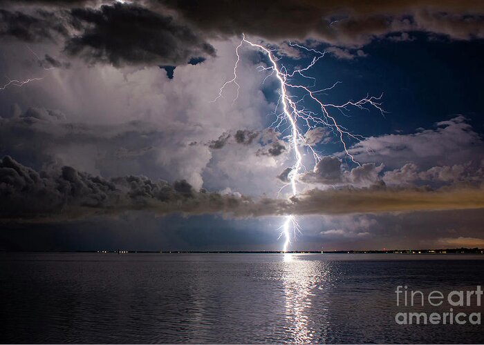 Lightning Greeting Card featuring the photograph The Dream #1 by Quinn Sedam