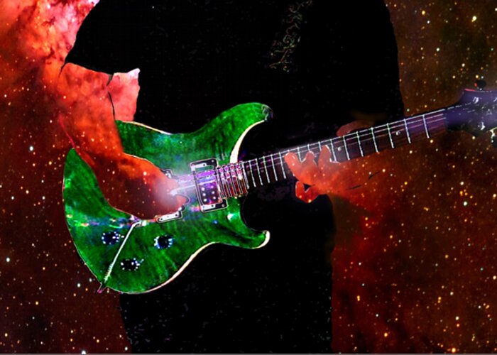 Guitar Greeting Card featuring the photograph Guitar nebula by Ric Rice