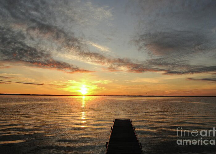 Sunrise Greeting Card featuring the photograph Dappled Waters by Marianne Kuzimski