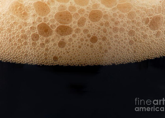 Foam Greeting Card featuring the photograph Dark Beer Isolated On White Background by Gunnar Pippel