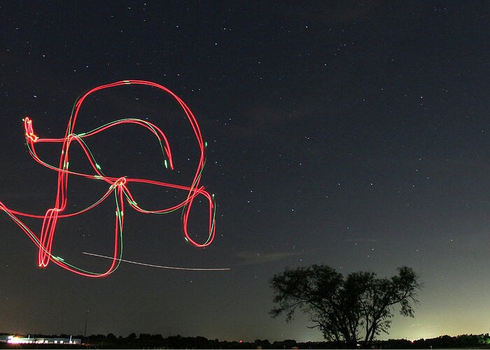 Lightpainting Greeting Card featuring the photograph Darth by Andrew Nourse