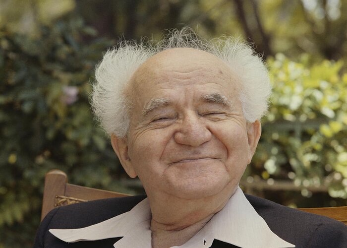 David Ben Gurion Greeting Card featuring the photograph David Ben-gurion by A. Louis Goldman