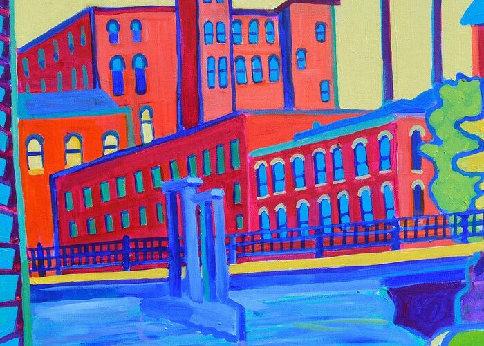 City Greeting Card featuring the painting Days in the Waterways by Debra Bretton Robinson
