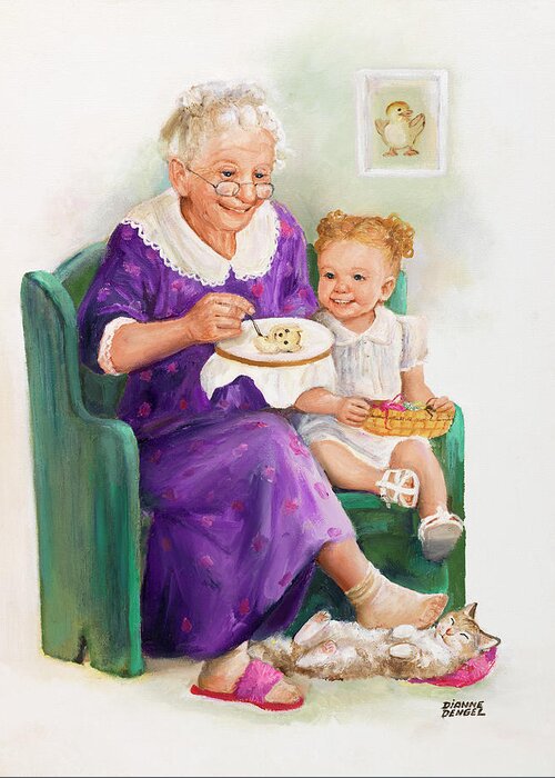 Grandma Greeting Card featuring the painting Dd_081 by Dianne Dengel