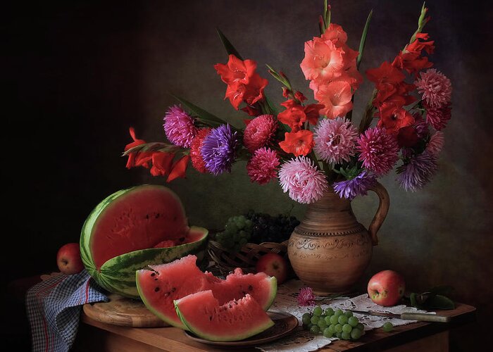 Melon Greeting Card featuring the photograph Dddn by Tatyana Skorokhod (???????