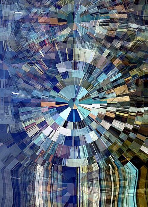 Radial Greeting Card featuring the digital art Diamonds are Forever by David Manlove