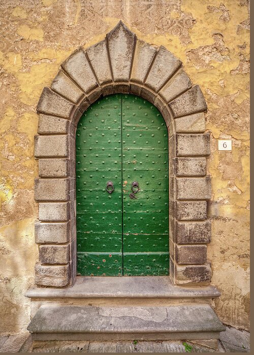 Tuscany Greeting Card featuring the photograph Door Six of Cortona by David Letts
