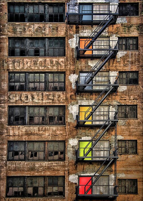Ladders Greeting Card featuring the photograph Downtown Los Angeles by Roxana Labagnara