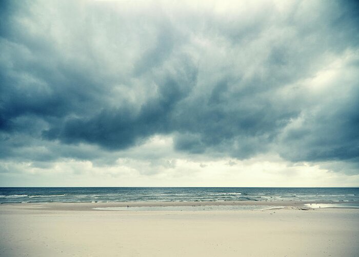 Scenics Greeting Card featuring the photograph Dramatic Clouds Over The Baltic Sea by Rike 
