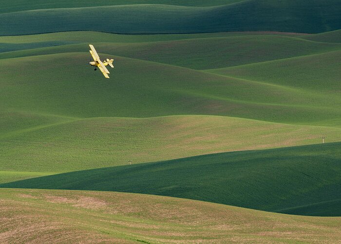 Palouse Greeting Card featuring the photograph Dream Land-2 by Austin Li