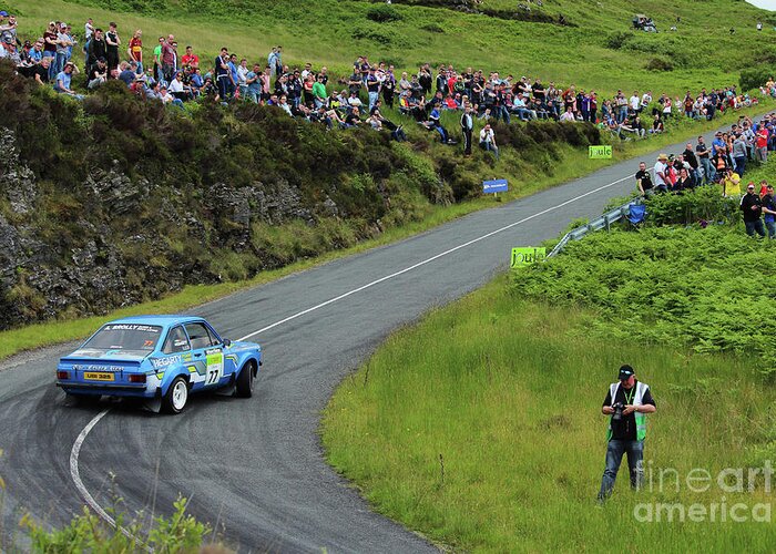 Car Motorsport Rally Greeting Card featuring the photograph Drift Knockalla 2019 Donegal by Eddie Barron
