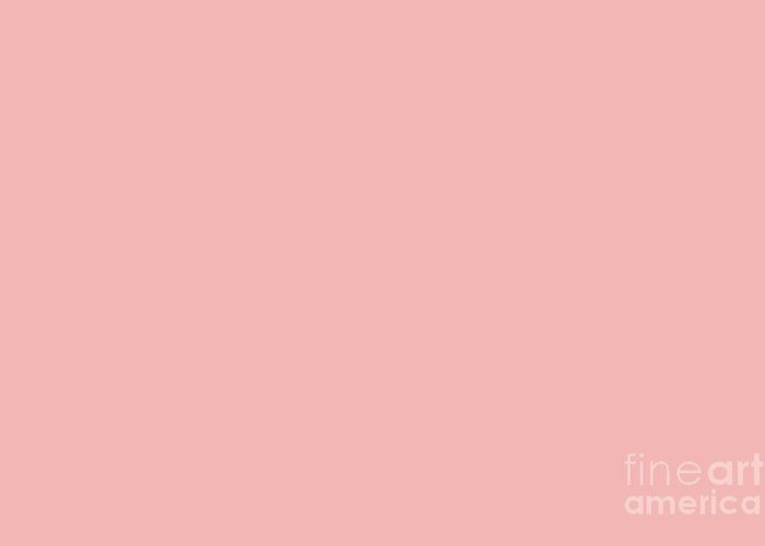 Solid Color Greeting Card featuring the digital art Dunn Edwards 2019 Curated Colors Cherry Chip Pastel Pink DE5136 Solid Color by PIPA Fine Art - Simply Solid