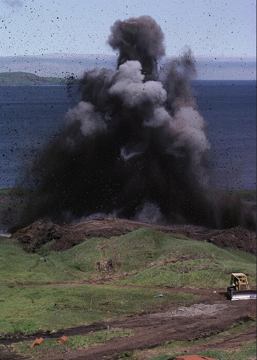 1980-1989 Greeting Card featuring the photograph Dynamite Explosion by Jim Simmen