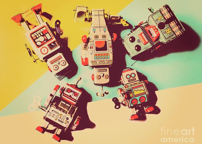 Robots Greeting Card featuring the photograph E-magination by Jorgo Photography