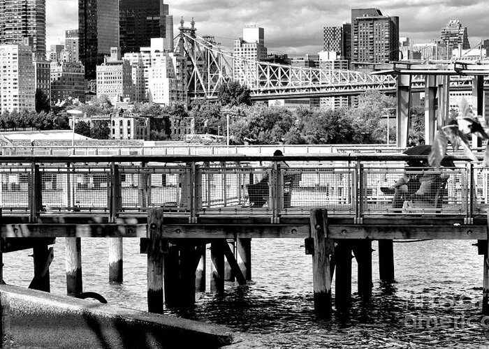 Cityscape Greeting Card featuring the photograph East RiverScape No.1 by Steve Ember