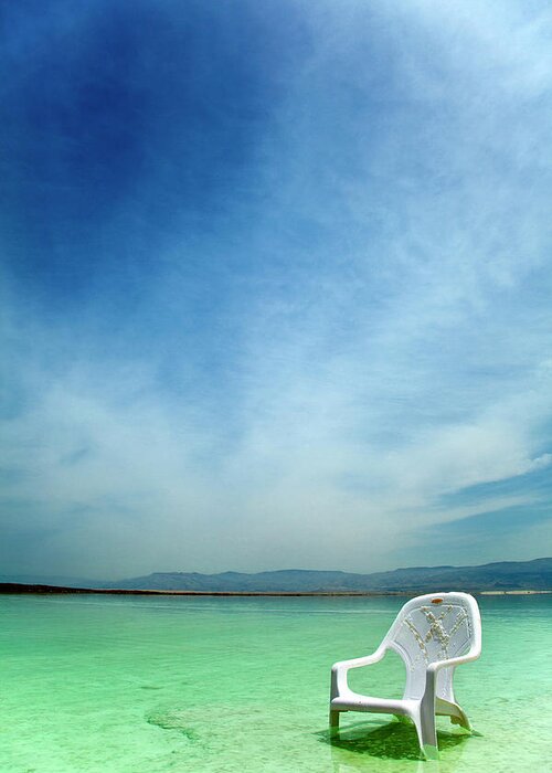 Mineral Greeting Card featuring the photograph Easy Chair At The Dead Sea by Eldadcarin
