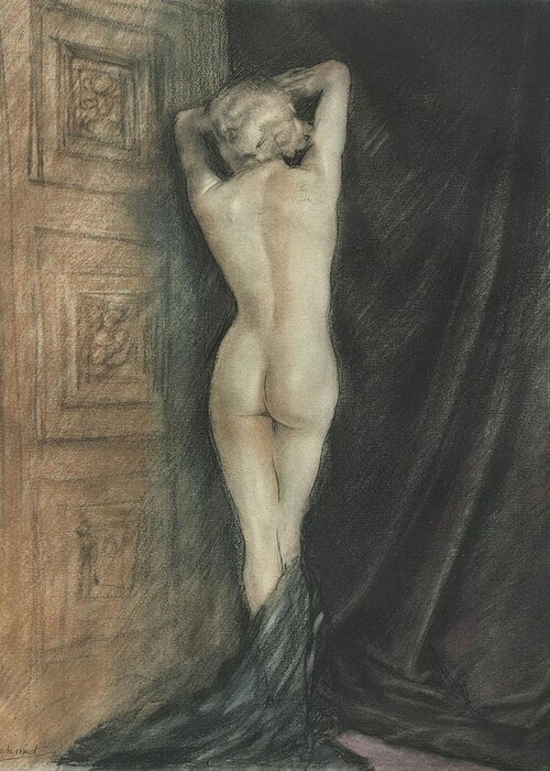 Edouard Chimot Greeting Card featuring the photograph Edouard Chimot Nude in Boudoir by Andrea Kollo