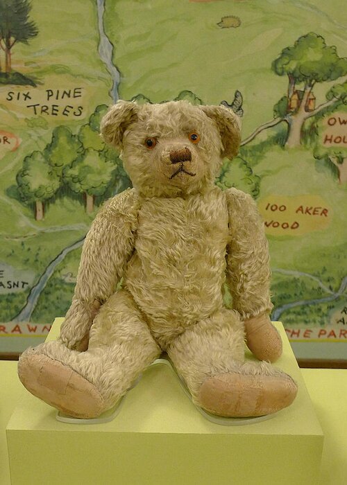 Richard Reeve Greeting Card featuring the photograph Edward Bear - the original Winnie the Pooh by Richard Reeve