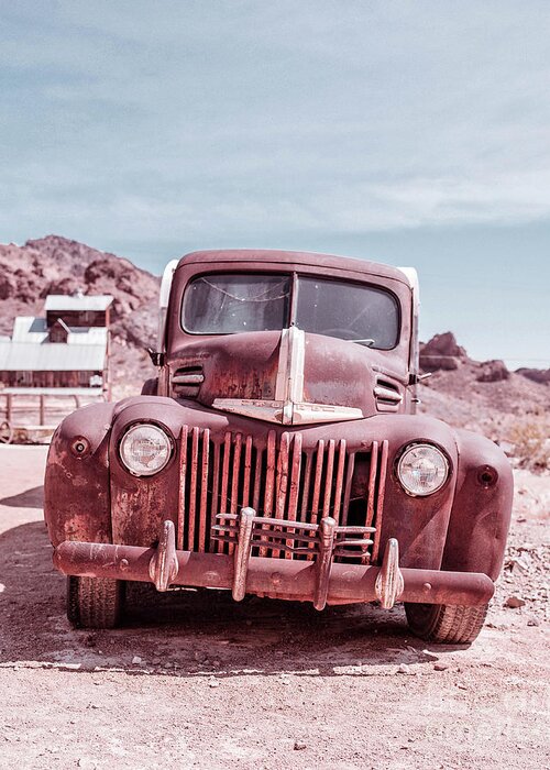 Nelson Greeting Card featuring the photograph Eldorado Ghost Town Old Ford Pickup Truck by Edward Fielding