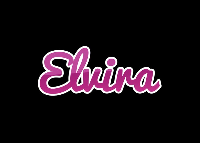 Elvira Greeting Card featuring the digital art Elvira #Elvira by TintoDesigns