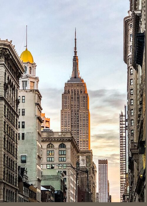 Fifth Avenue Greeting Card featuring the photograph Empire State Building by Cate Franklyn