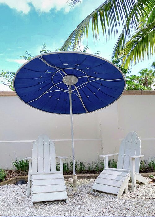 Umbrella Greeting Card featuring the photograph Endless Summer in the Garden by Portia Olaughlin