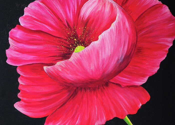 Flower Greeting Card featuring the painting Envy by Iryna Goodall