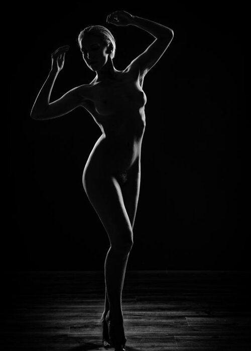 Fine Art Nude Greeting Card featuring the photograph Express by Luc Stalmans