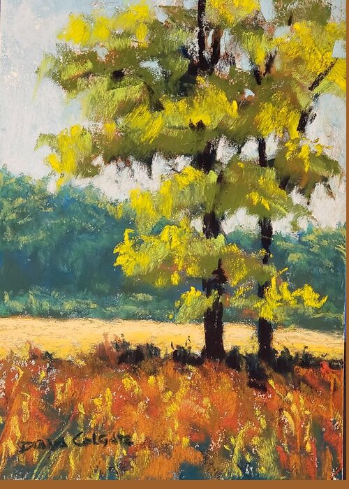 Trees Greeting Card featuring the pastel Fall Explosion by Diana Colgate