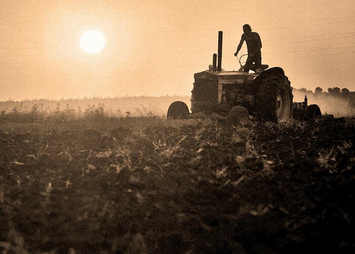 Farmer Tractor Greeting Card featuring the photograph Farmer by Neil Pankler