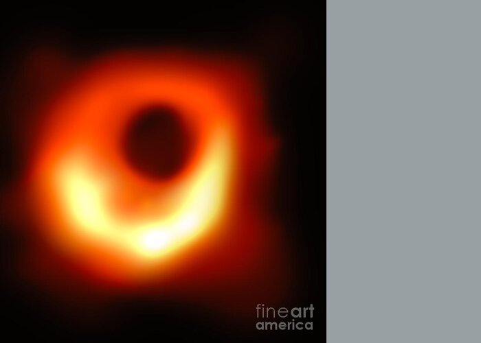 Black Hole Greeting Card featuring the photograph First Black Hole Picture by Benny Marty