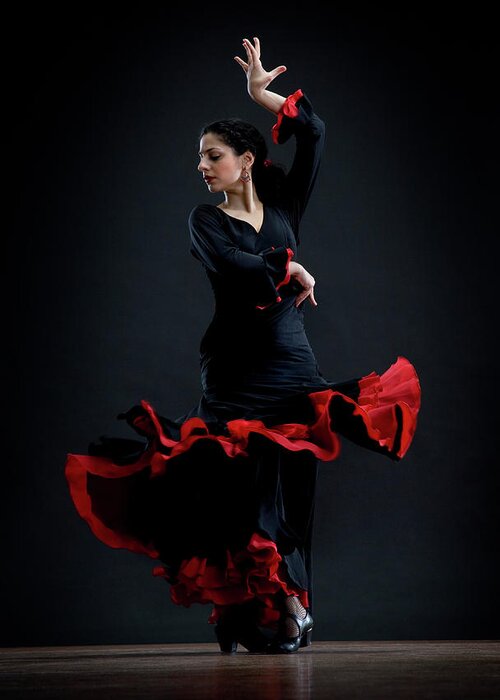 People Greeting Card featuring the photograph Flamenco Dancer by David Sacks