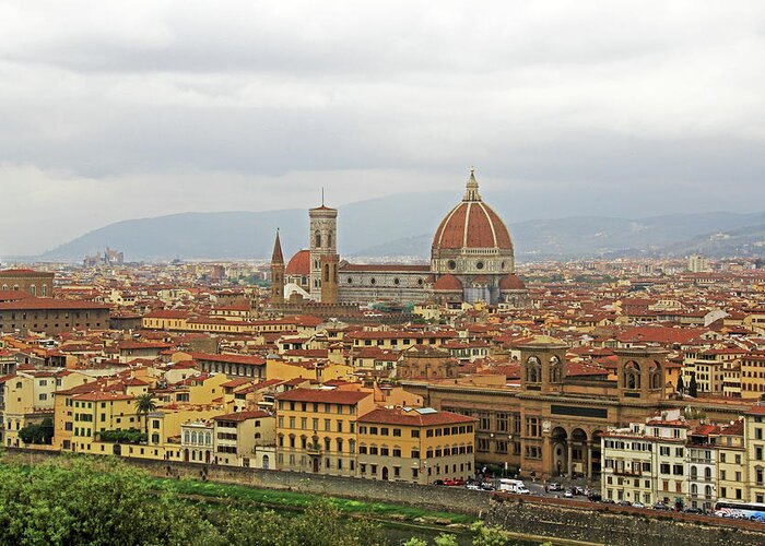 Florence Greeting Card featuring the photograph Florence, Italy - Old City View by Richard Krebs