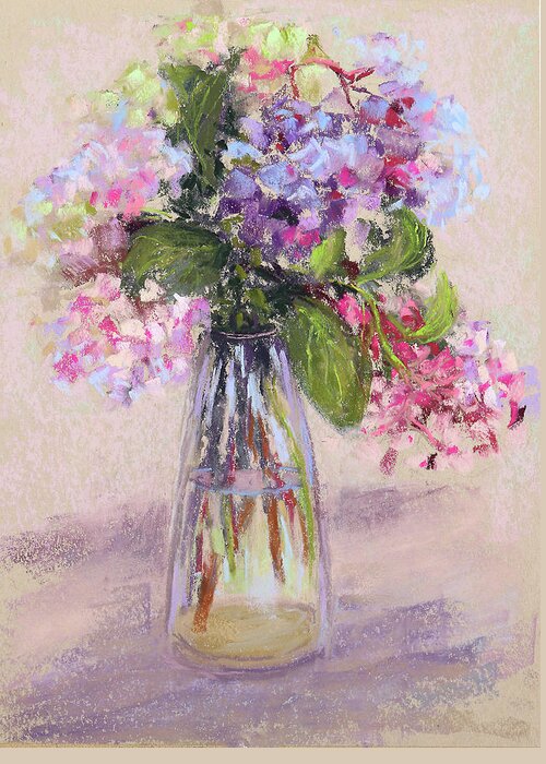 I Wanted To Give Flowers To My Mama After Her Battle With Cancer Greeting Card featuring the painting Flowers for Mama by Susan Jenkins