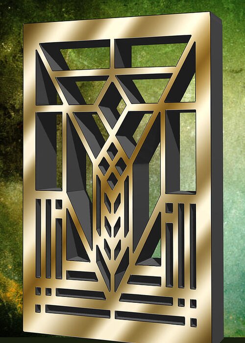 Staley Greeting Card featuring the digital art Vertical Design 1 by Chuck Staley