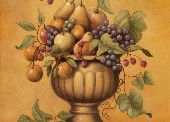 Bowl Of Fruit Greeting Card featuring the painting Fruit Bowl by John Zaccheo