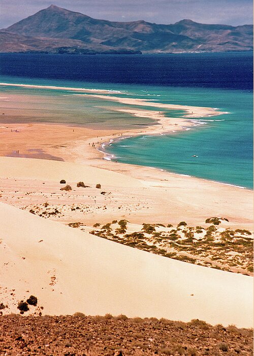 Water's Edge Greeting Card featuring the photograph Fuerteventura, Playa De Sotavento by David Blaikie