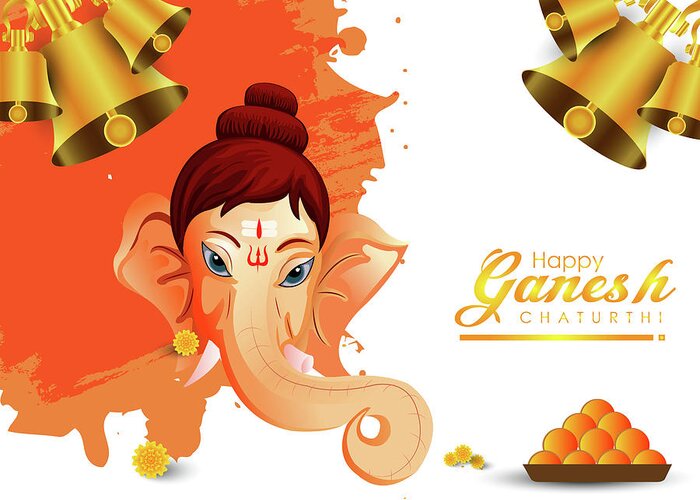 Ganesh Chaturthi Greeting Card by Swapna Sinha