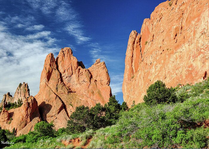 Colorado Springs Greeting Card featuring the photograph Garden of the Gods by Tim Kathka