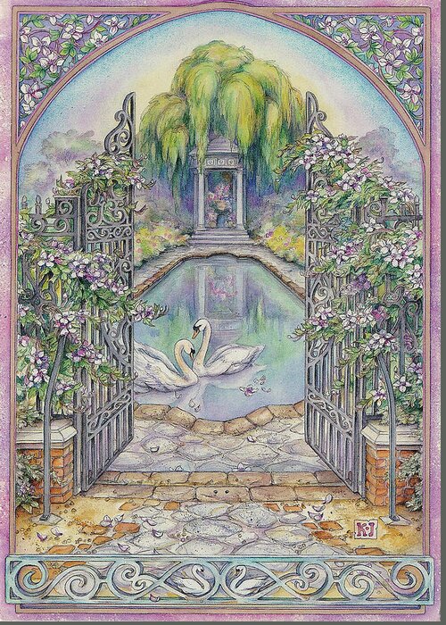 Gateway Greeting Card featuring the painting Gateway by Kim Jacobs