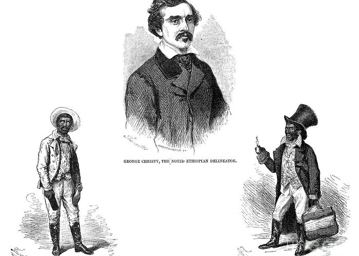 1854 Greeting Card featuring the photograph George Christy by Granger