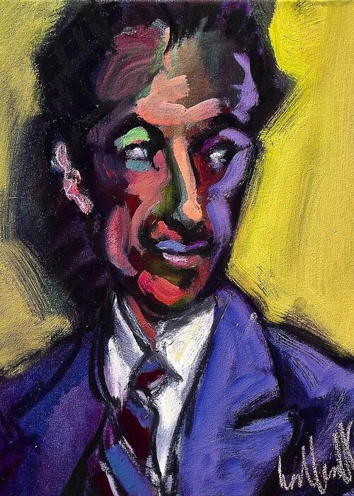 Painting Greeting Card featuring the painting george Gershwin by Les Leffingwell
