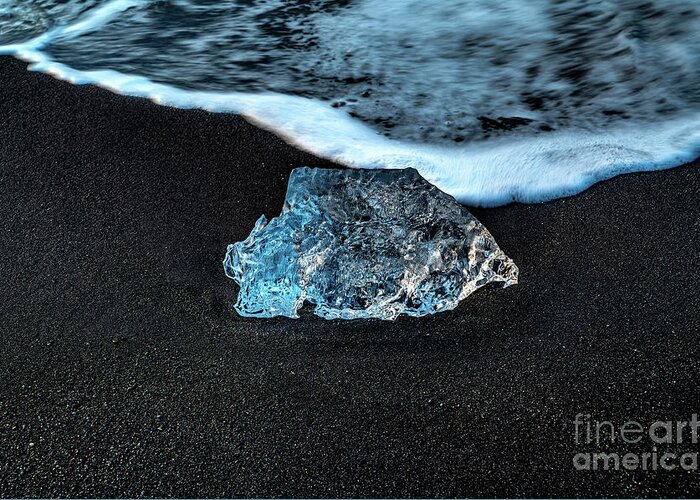 Glacial Beach Ice 1 Greeting Card featuring the photograph Glacial Beach Ice 1 by M G Whittingham