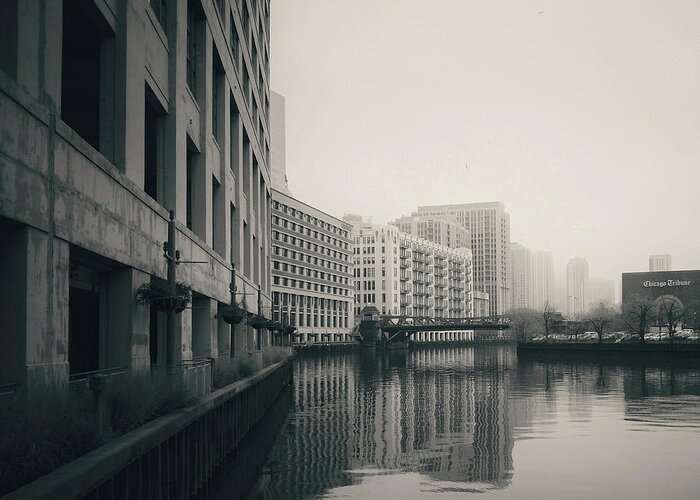 Gloomy Greeting Card featuring the photograph Gloomy Chicago by Nisah Cheatham