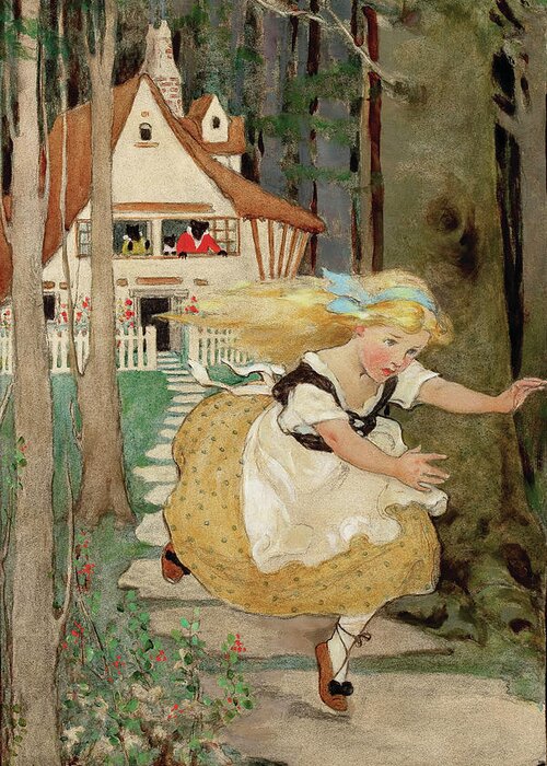 Goldielocks Greeting Card featuring the painting Goldilocks and the Three Bears by Jessie Wilcox Smith