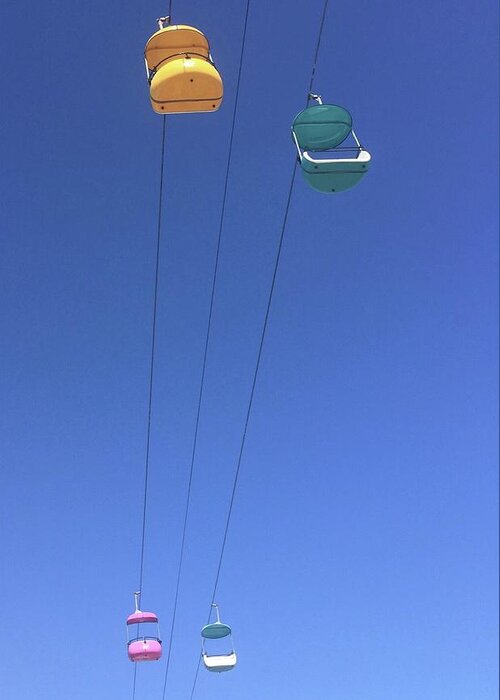 Gondolas Greeting Card featuring the photograph Gondolas Santa Cruz Boardwalk by Gia Marie Houck