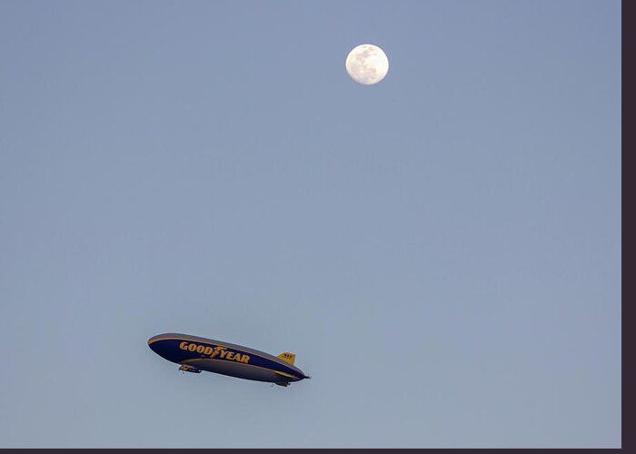 Blimp Greeting Card featuring the photograph Good Year Blimp by Rocco Silvestri